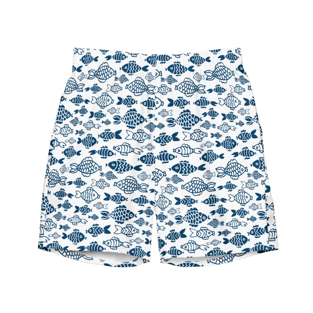 Quick Dry Fishing Print Swim Trunks