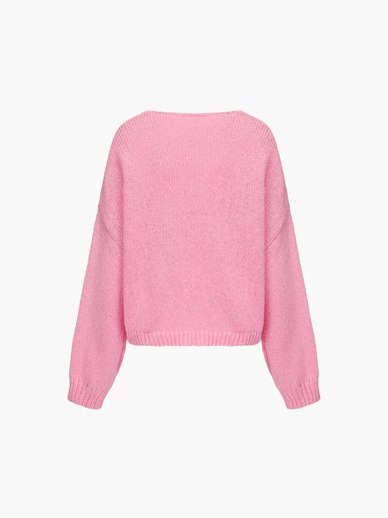 Lace-Up Knit Cardigan