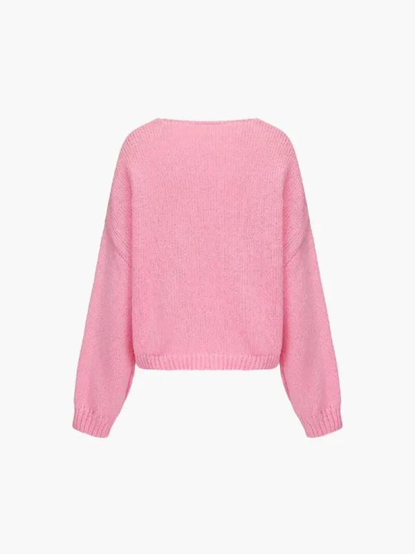 Lace-Up Knit Cardigan