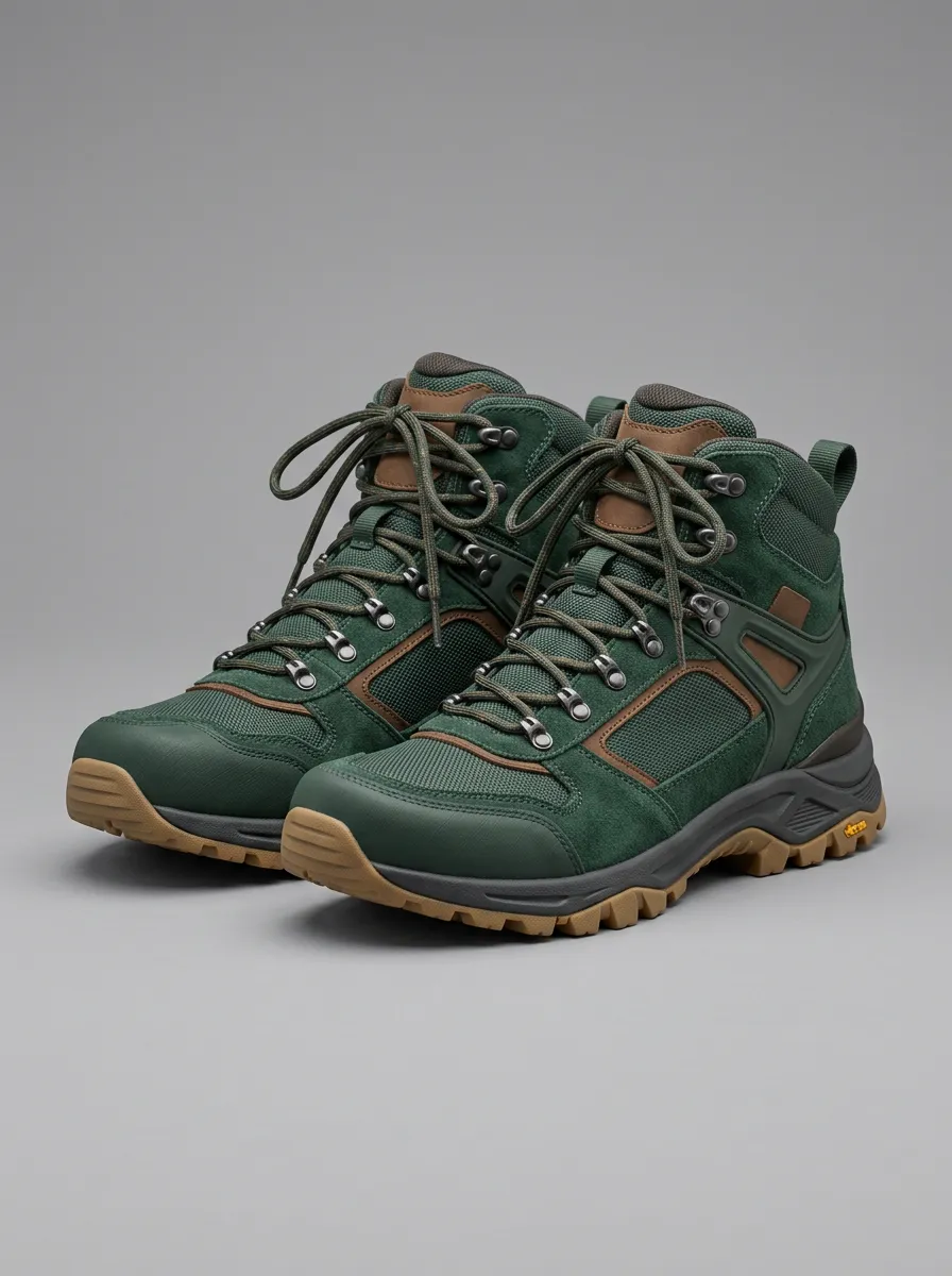 Women's Suede Mesh Trail Hiking Boots