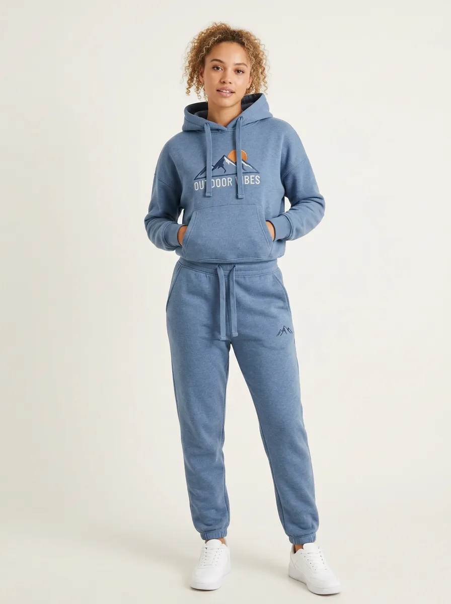Women's Outdoor Mountain Sun Hoodie & Jogger Set