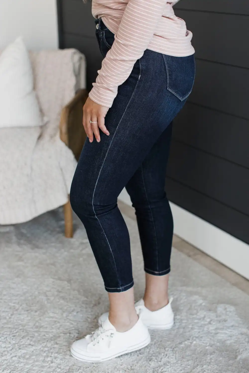 High-Rise Cropped Skinny Clean Finish Jeans