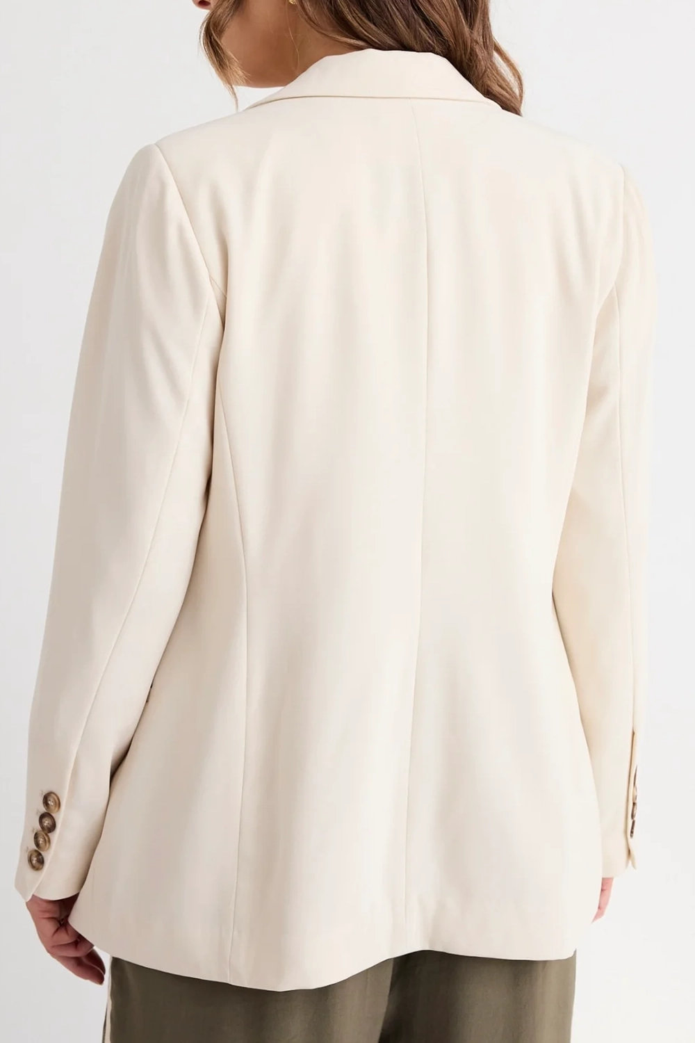 Bone Color Relaxed Fit Blazer