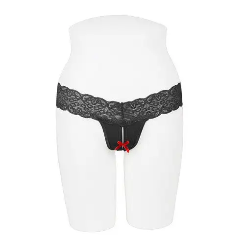 Lace Band Open-Design Thong
