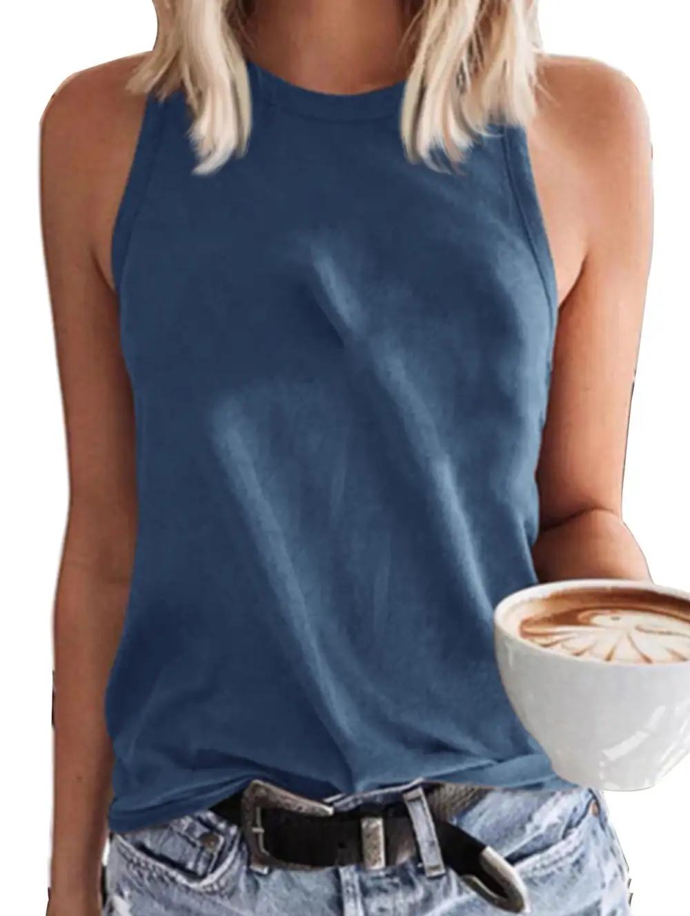 Sleeveless V-Neck Tank Top
