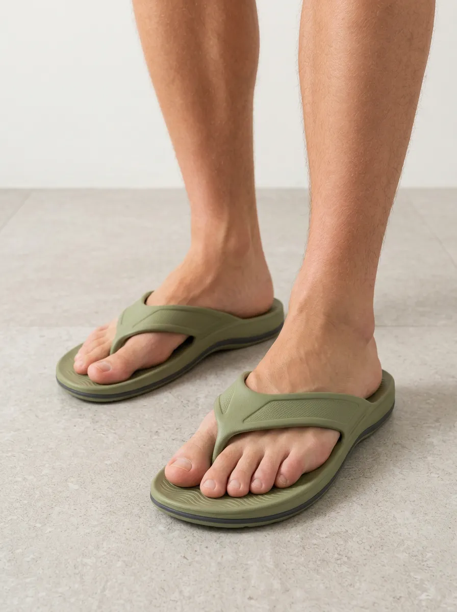 Men's Everyday Casual Solid Patterned Flip Flops