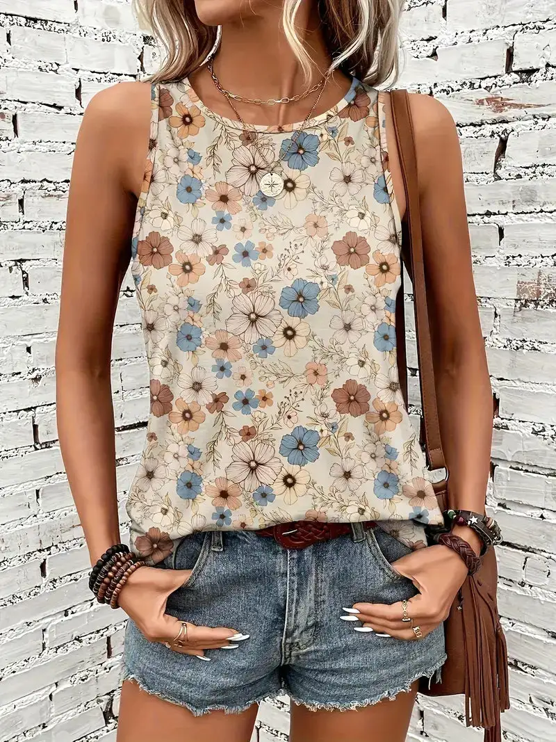 Floral Sleeveless Top