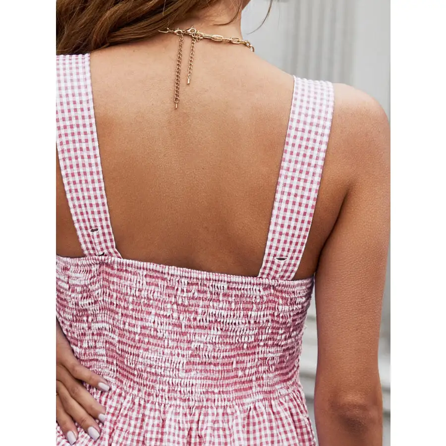 Smocked Square Neck Tank