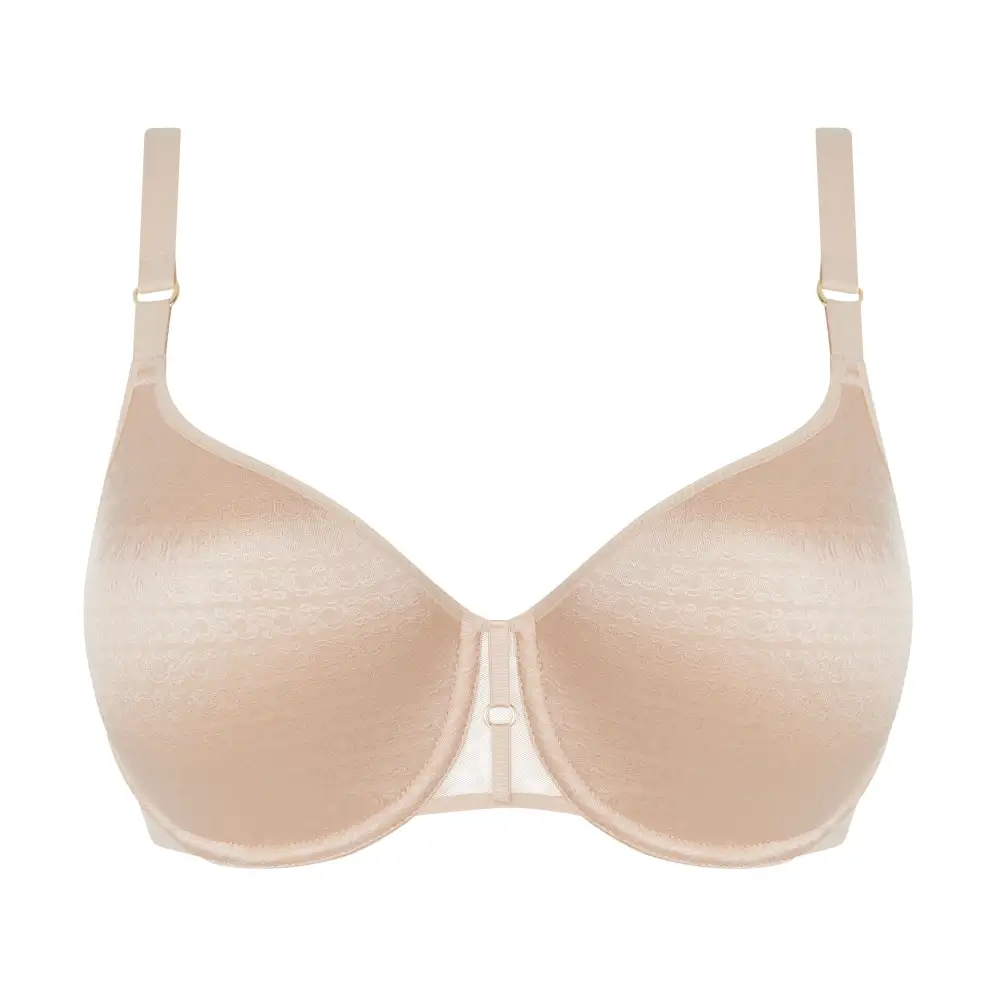 Women's Full Coverage Spacer Molded Padded Chimney Back Adjustable Straps Rounded Shape Breathable Bra