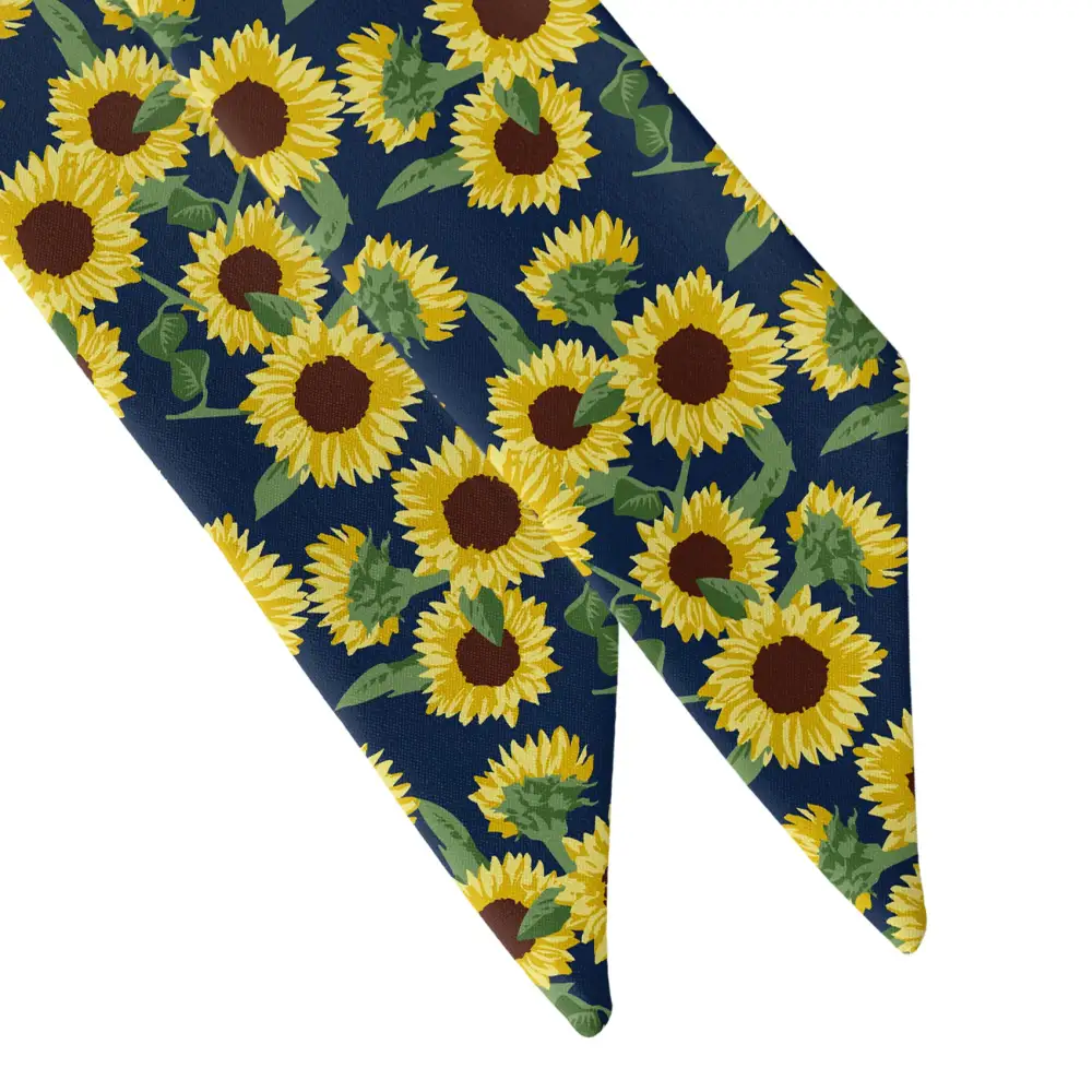 Sunflower Floral Pattern Hair Scarf