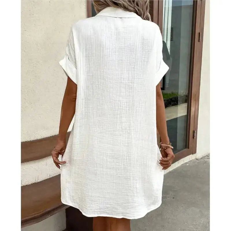  Casual Button Down Shirt Midi Dress