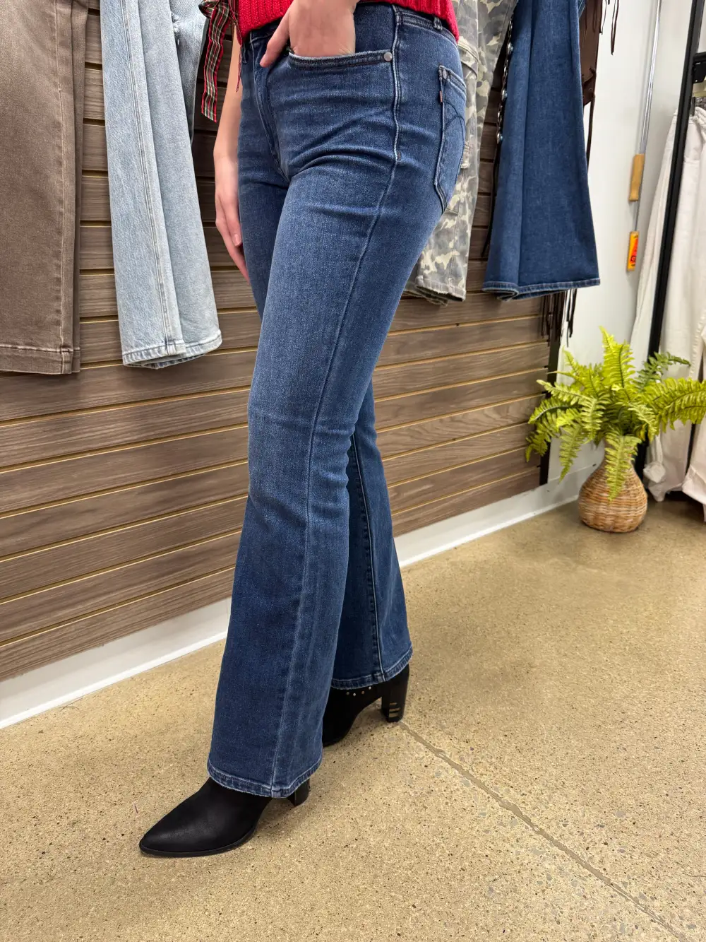Denim Mid Rise Bootcut Jeans