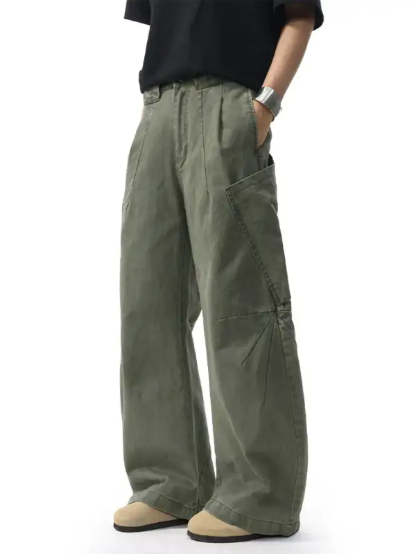 Pocketed Wide Leg Cargo Pants