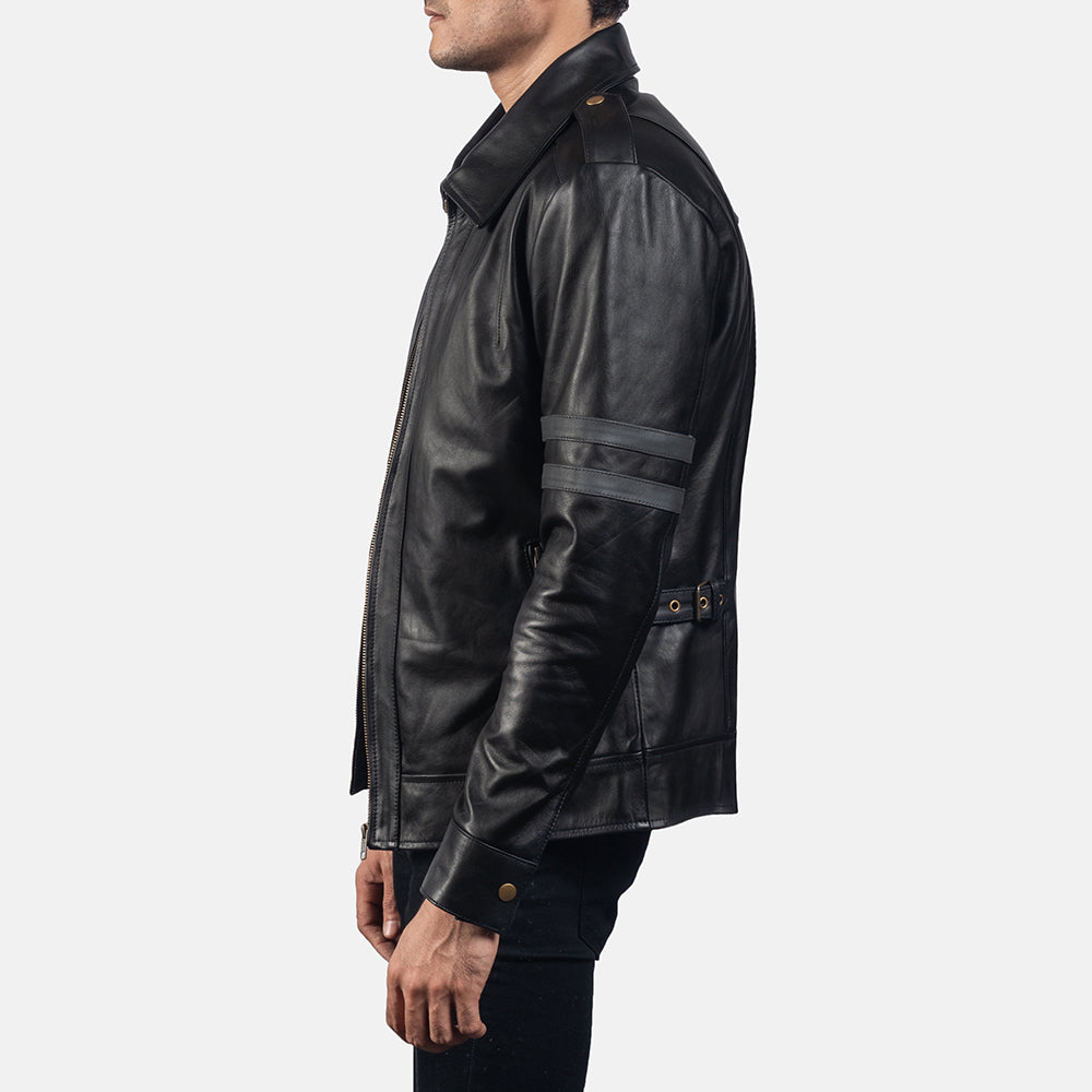 Men's Classic Outdoor Biker Leather Jacket