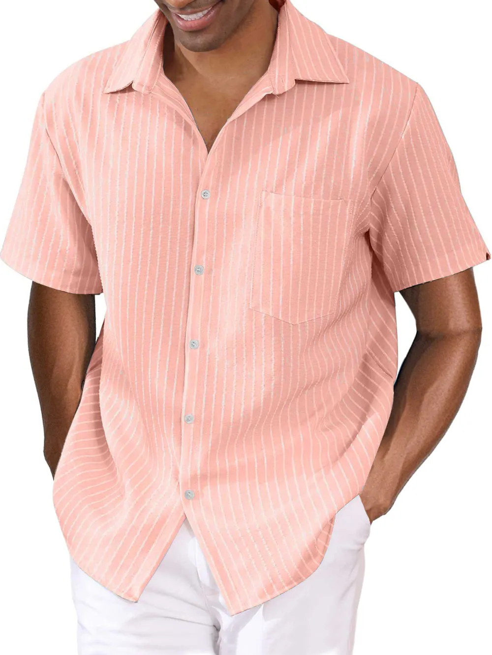 Cotton Linen Pocket Shirt