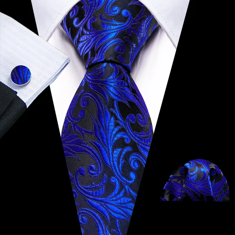 Floral Jacquard Business Necktie Set