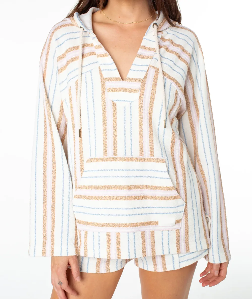 Striped Print Hooded Sweatshirt