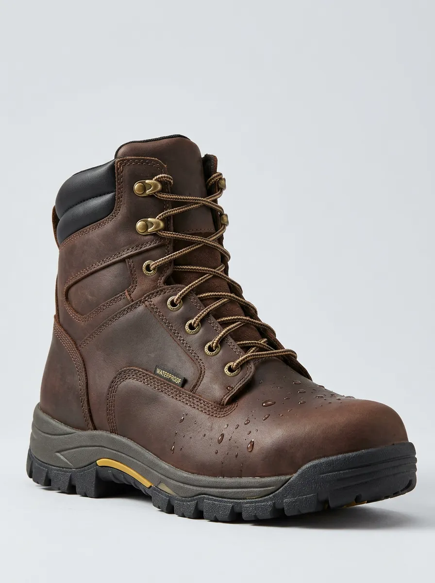 Contractor Outdoor Leather-Look Men's Waterproof Work Boots