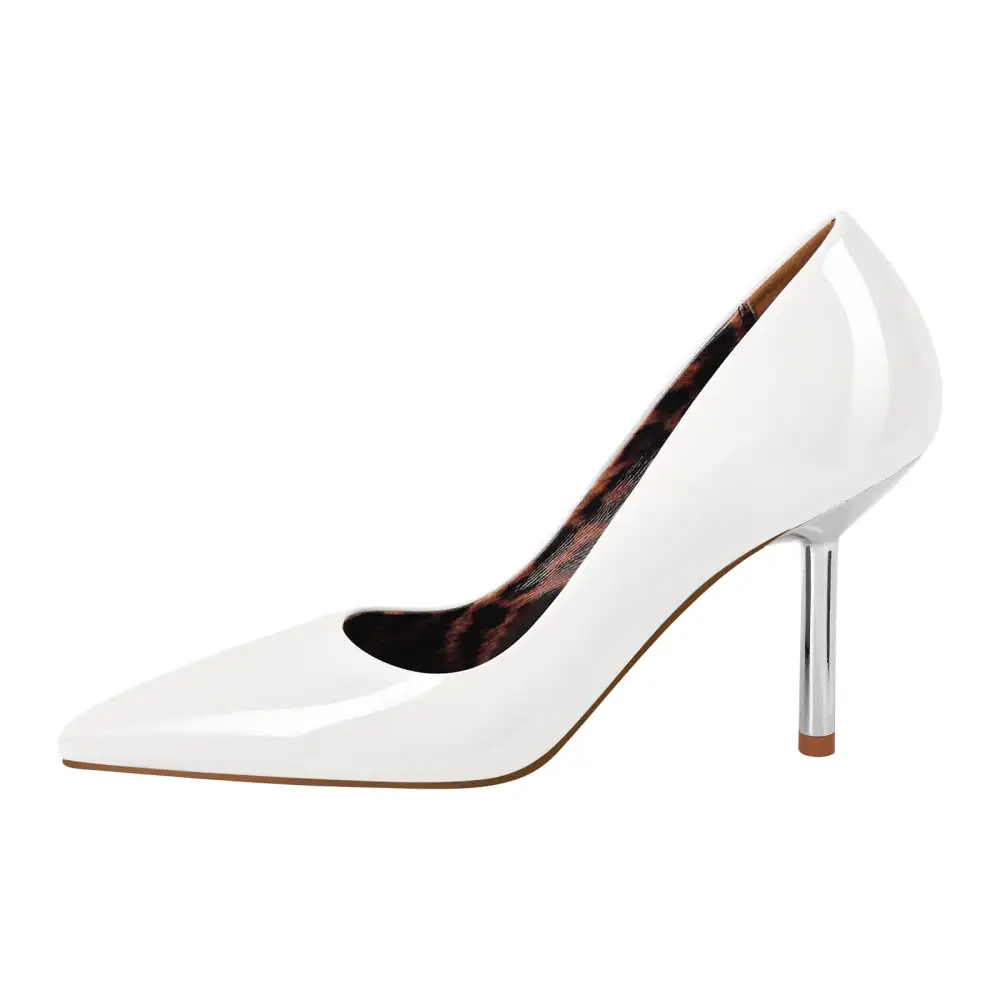 Leopard Pattern Pointed Toe Stiletto Slip On Pumps