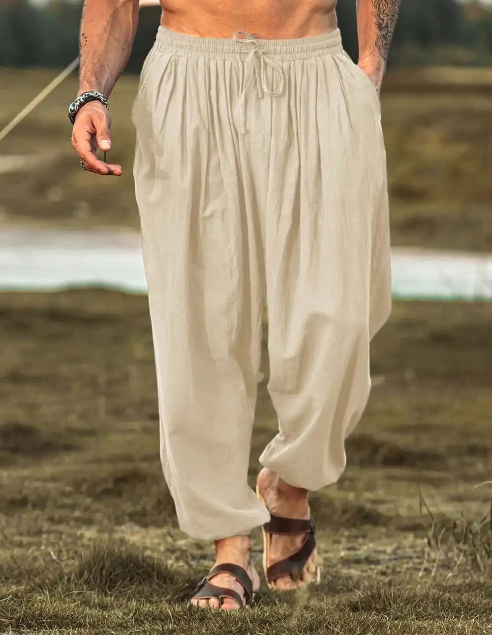 Relaxed Linen Boho Pants