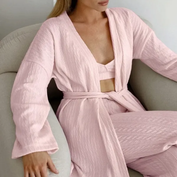 Long Sleeve Knit Pajama Set