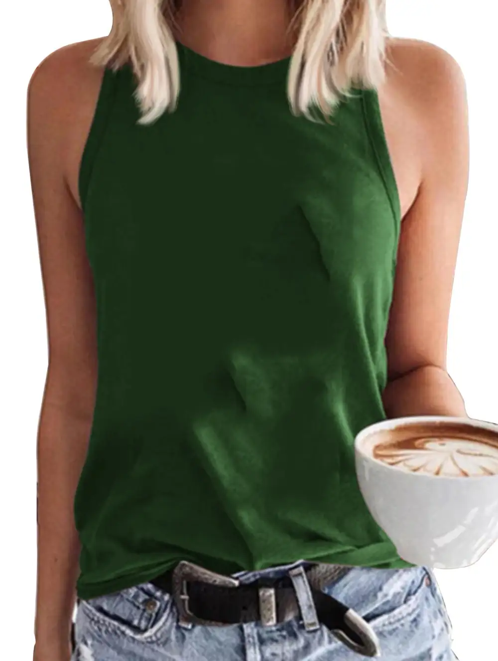 Sleeveless V-Neck Tank Top