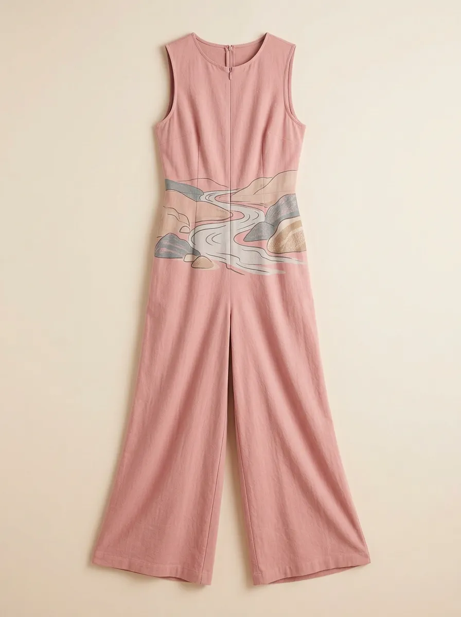 Women's Graphic Fitted Jumpsuit