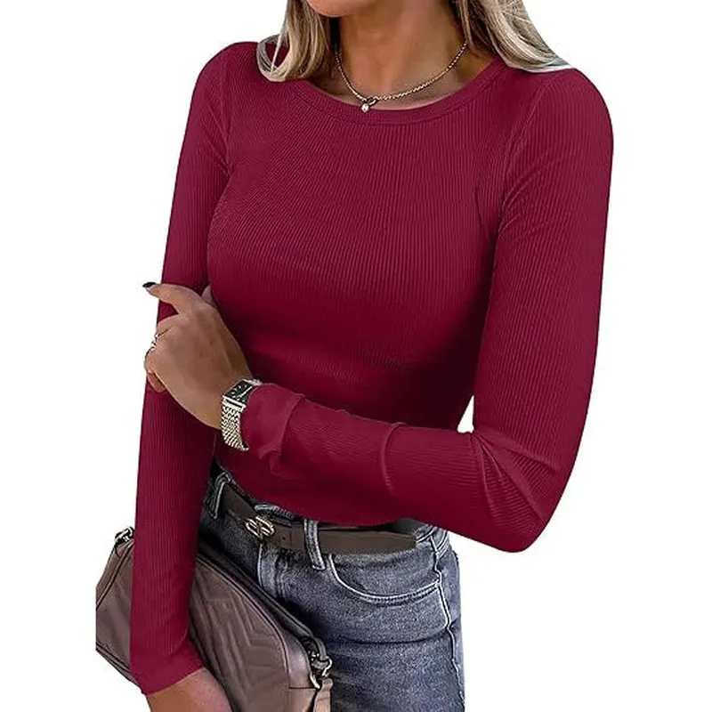 Women's Ribbed Long Sleeve Top
