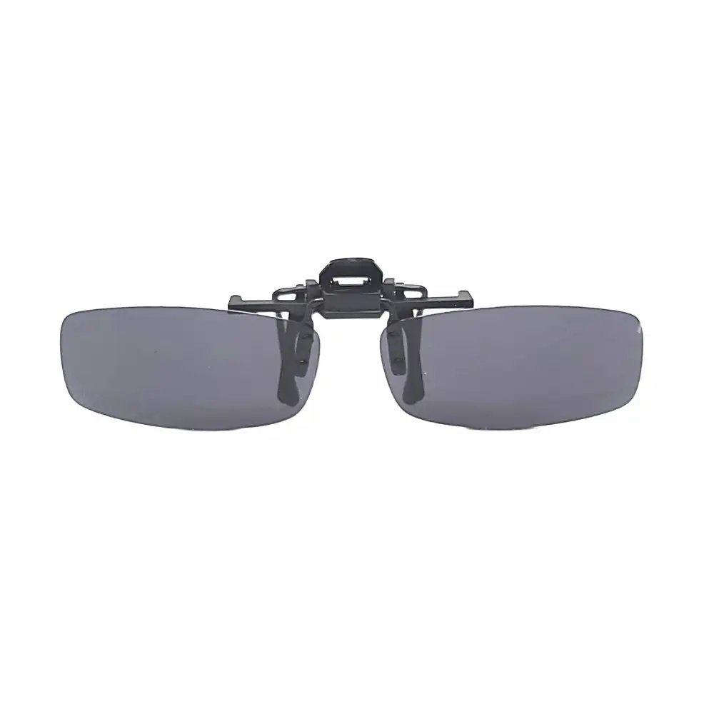 58mm Rectangular Polarized Flip-Up Clip-On Sunglasses