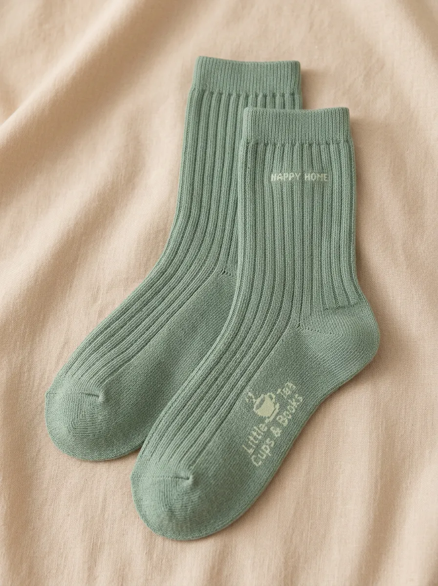 Book-Motif Casual Socks