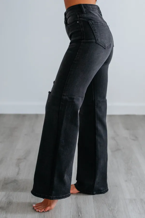Women's High Rise Wide Leg Rayon Blend Jeans