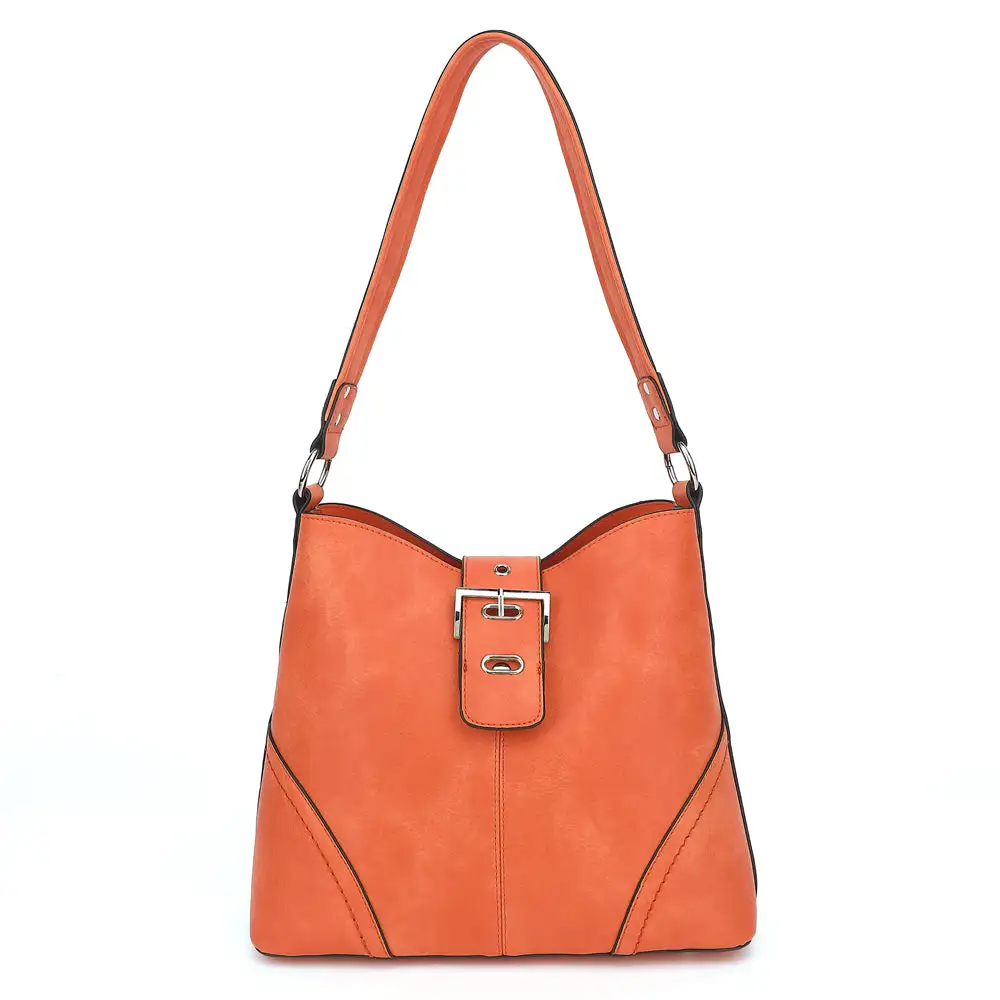 Triple Compartment Hobo Bag