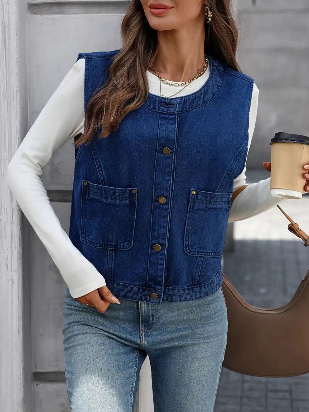 Button-down Vest Relaxed Layering Vest Lightweight Layering Style
