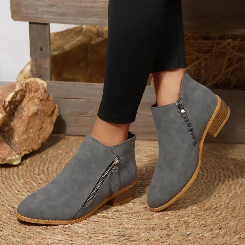 Block Heel Ankle Boots