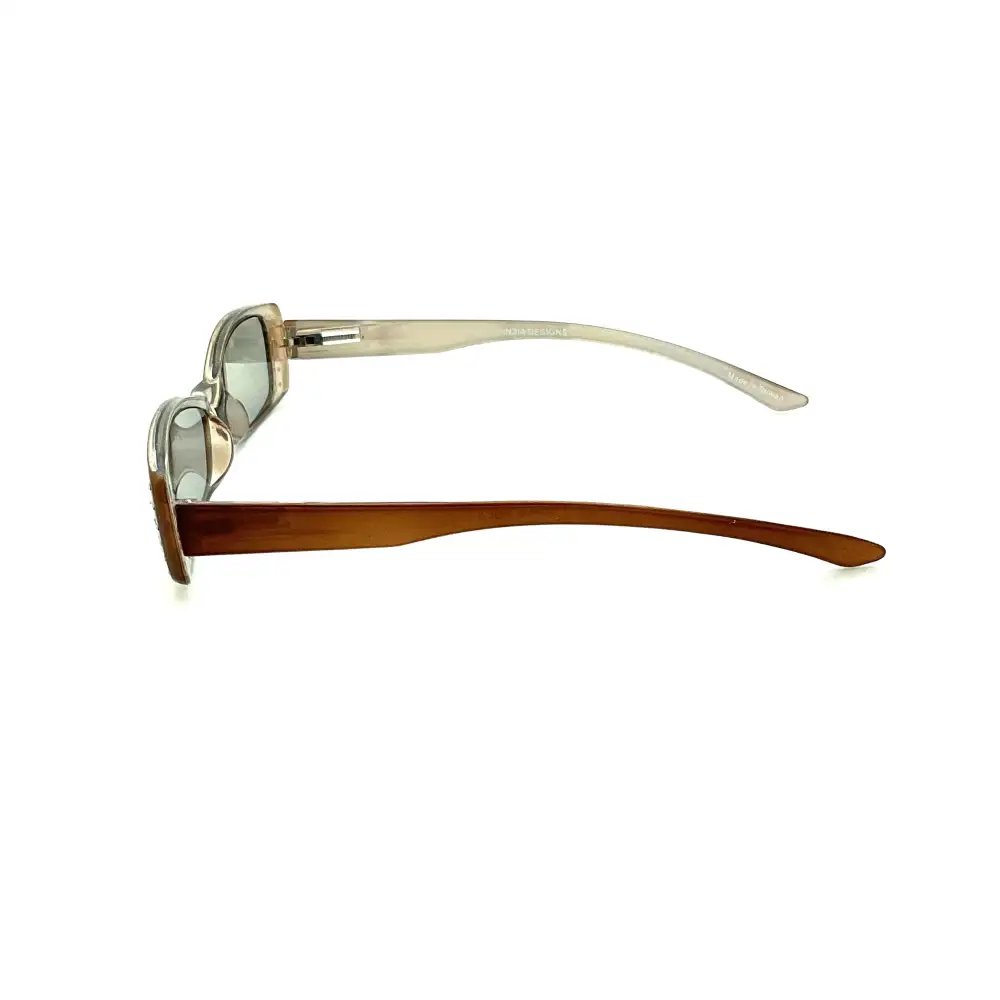 Rhinestone Full Magnification Reading Sunglasses with Case
