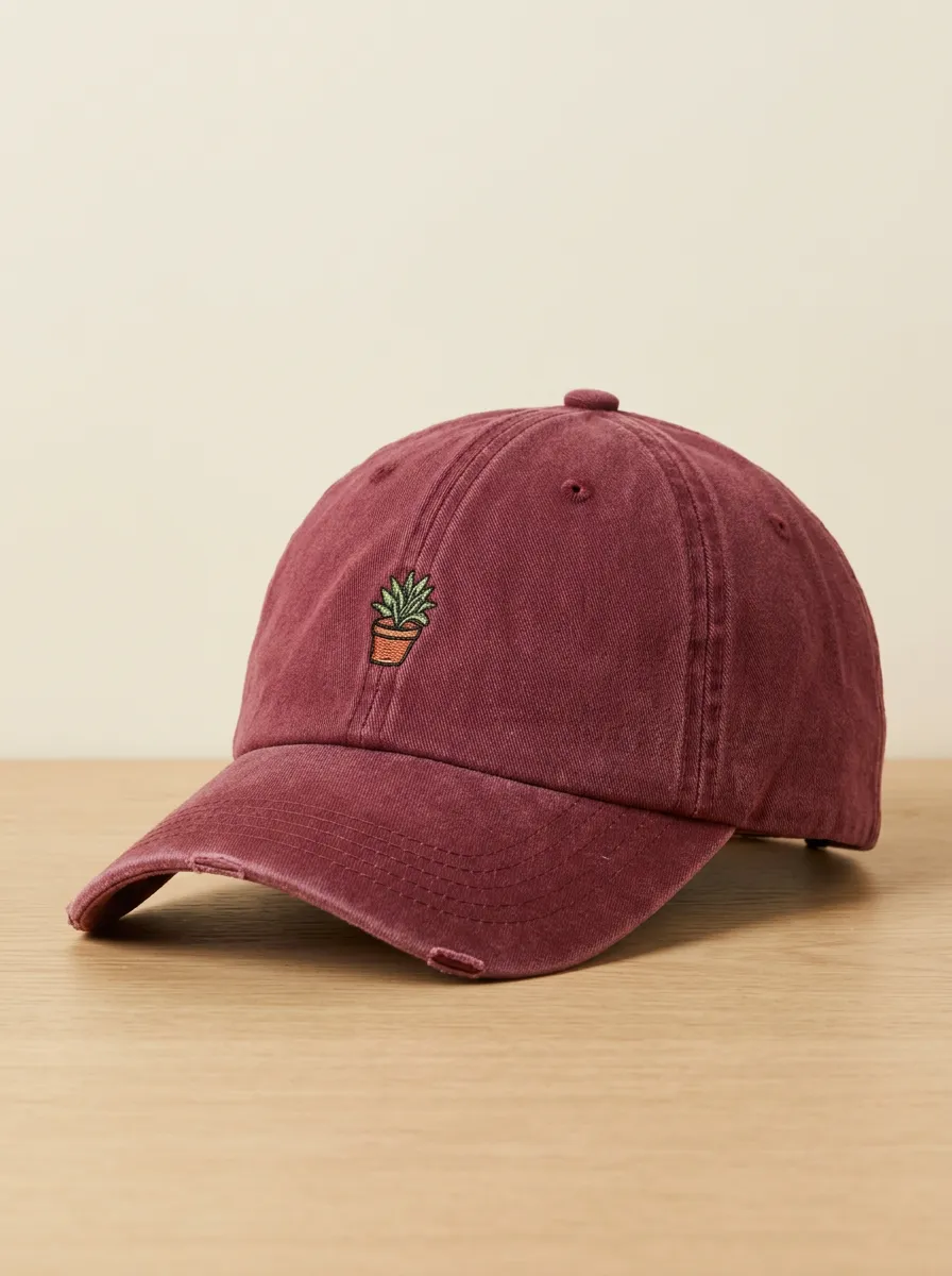 Clean-Line Plant-Lover Succulent Embroidered Unisex Baseball Cap