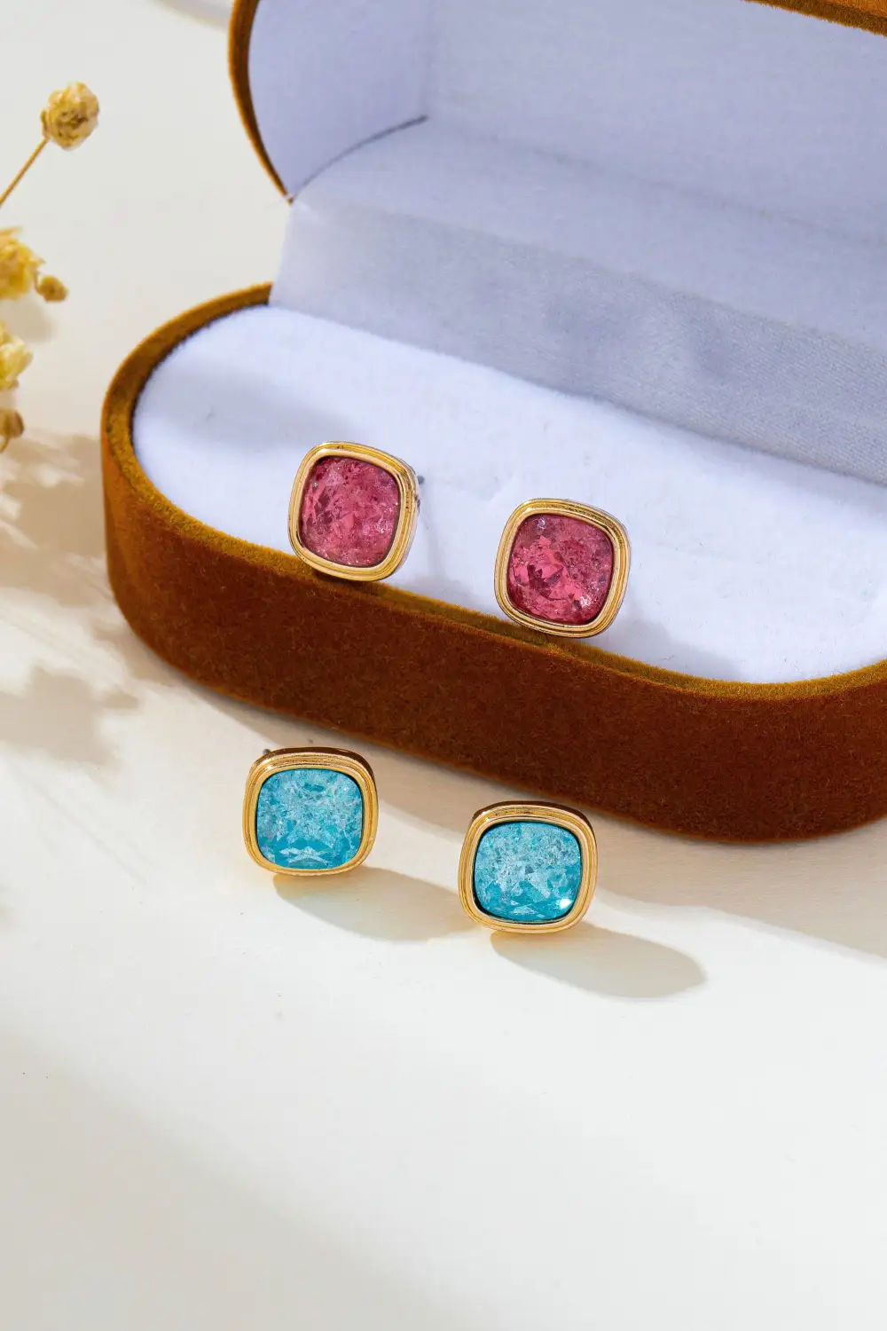 Cushion Cut Aqua Fuchsia Shimmer