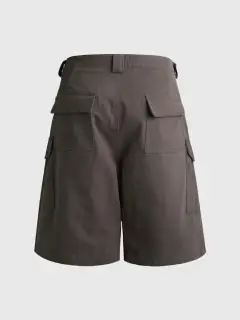 Structured Wide-Leg Shorts