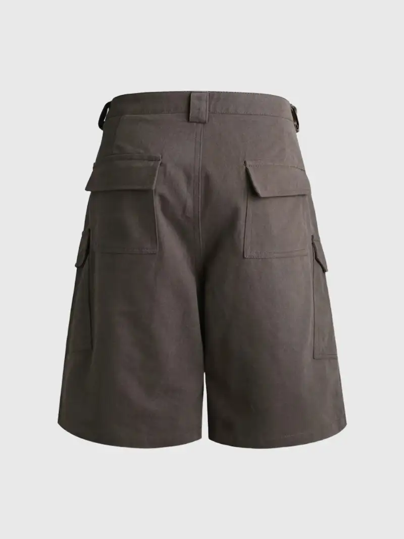 Structured Wide-Leg Shorts