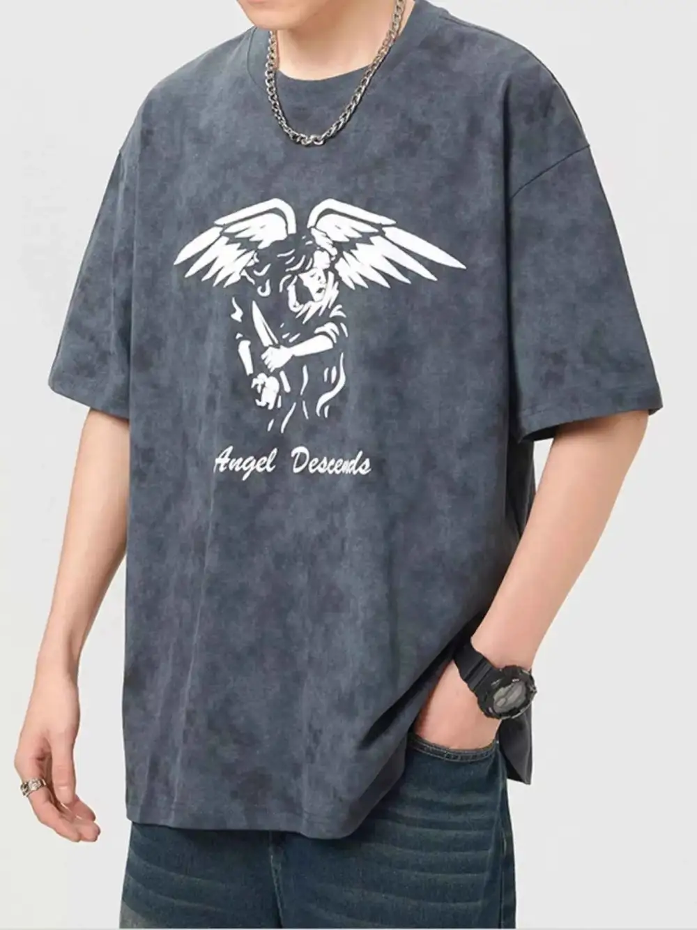Casual Graphic Round Neck Short Sleeve T-Shirt