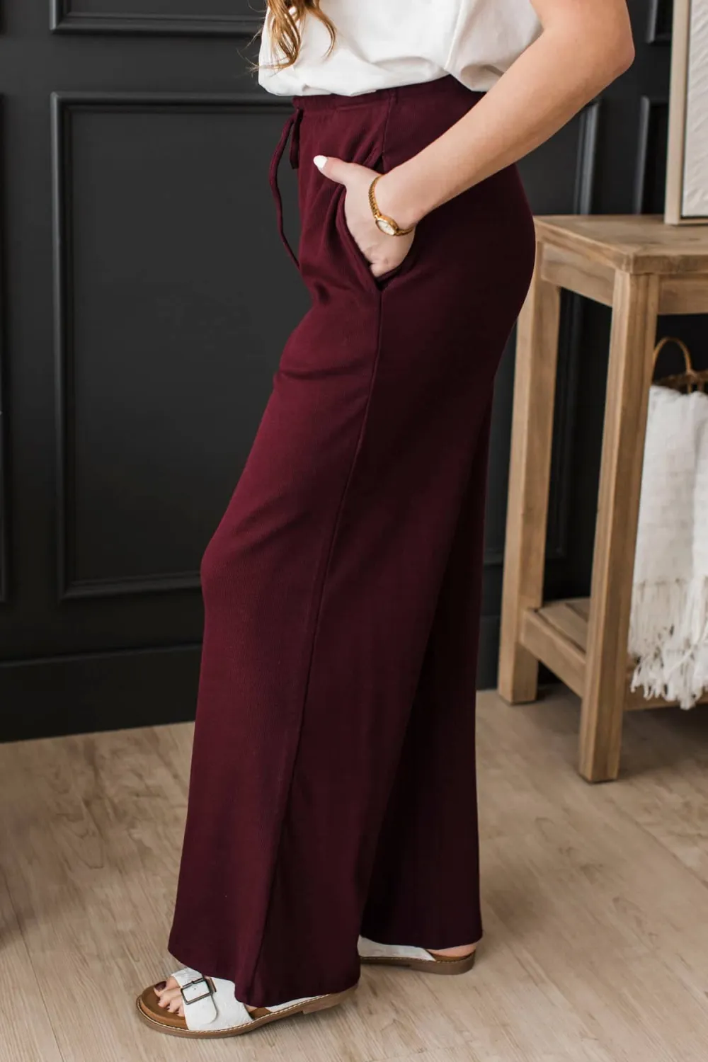 Wide Leg Drawstring Pants
