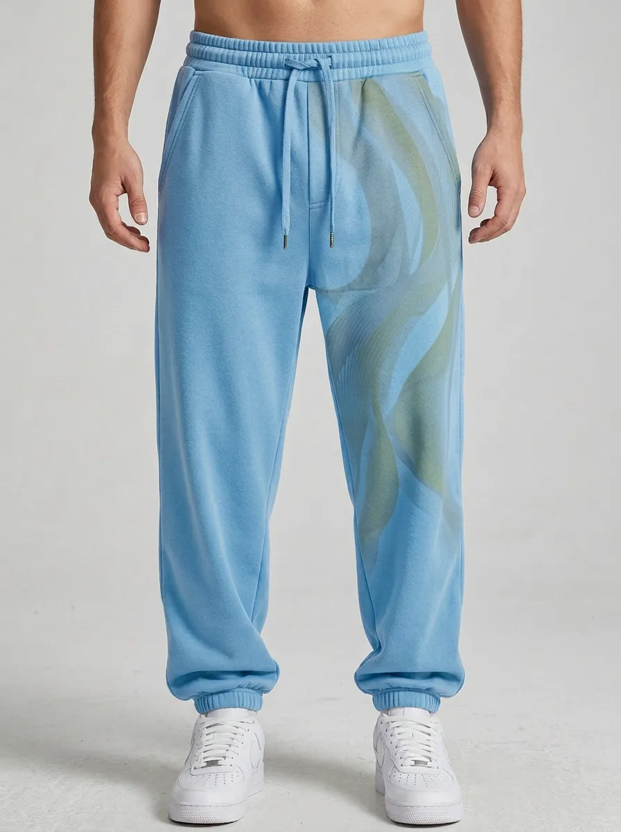 Unisex Abstract Wave Street Sweatpants