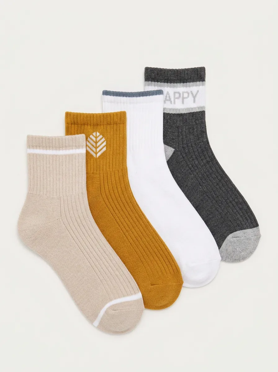 Leaf Men's Four-Pair Long Socks