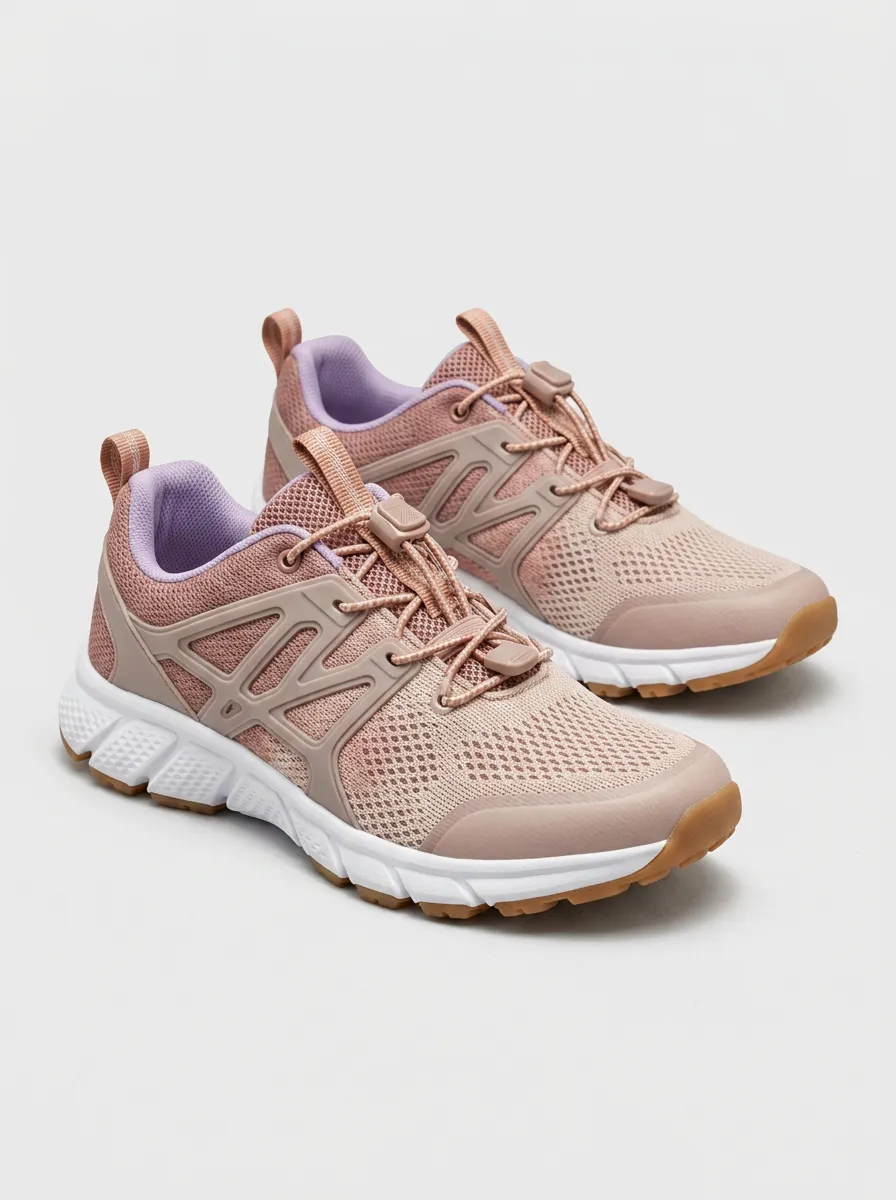 Women's Trailbound Casual Sporty Dusty Pink Mesh Printed Sneakers