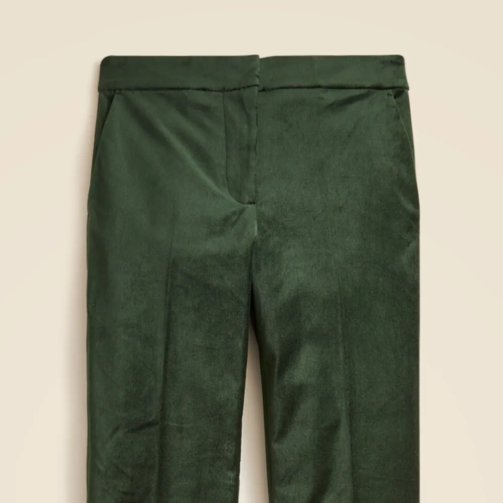 Stretch Cotton Velvet Slim Fit Pants