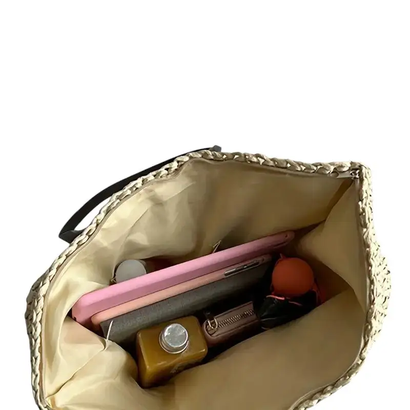 Woven Snap Front Tote Bag