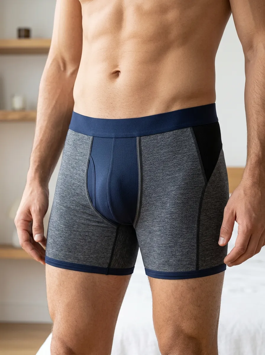 Easy-Wear Colorblock Performance Athletic Profile Men's Boxer Briefs