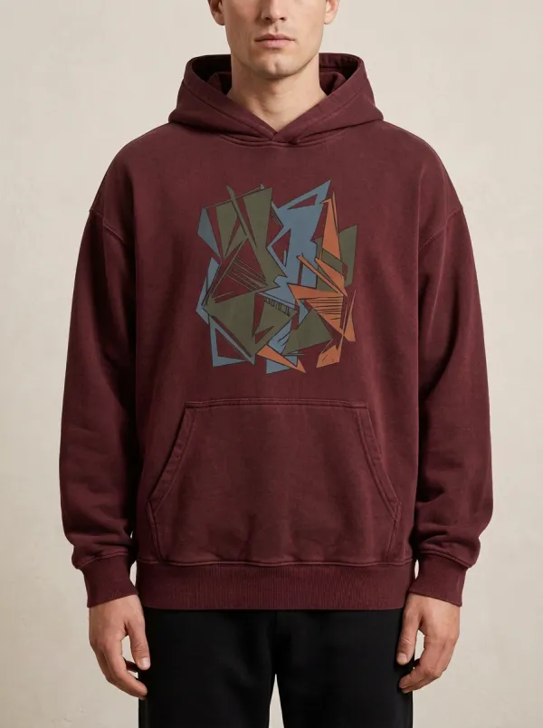 Men's Geometric Graphic Hoodie