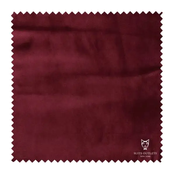 Wine Regular Fit Velvet Single Breasted Notch Lapel Side Vents Jacket