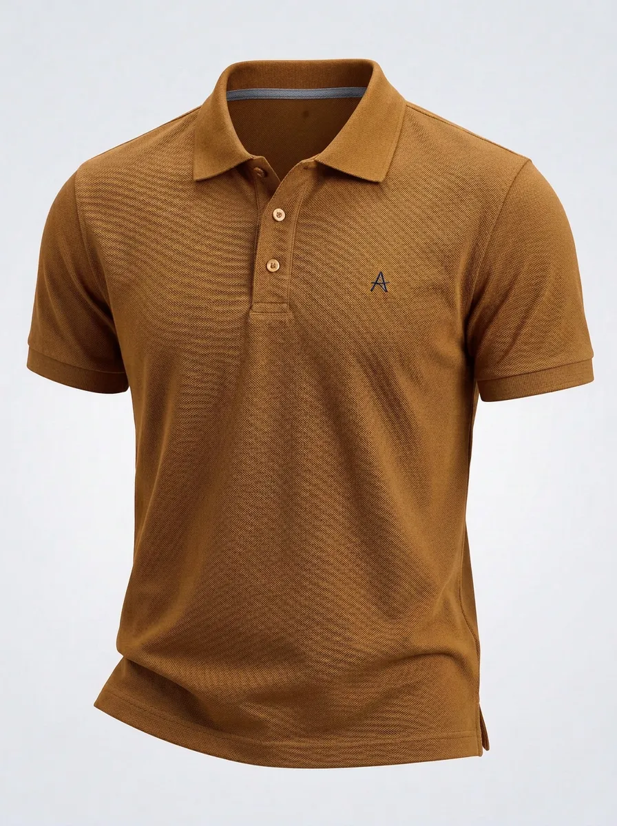Refined Textured Men's Polo Shirt